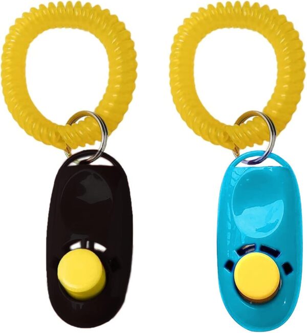 2-Pack Dog Clicker for Training with Wrist Bands, 2 Inches Multicolor, Pet Cat Dog Training Clickers & Behavior Support, Convenient and Effective Clicker Training Tools for Puppy or Cat - Image 2