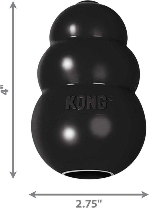 KONG Extreme Dog Toy - Fetch & Chew Toy - Treat-Filling Capabilities & Erratic Bounce for Extended Play Time Most Durable Natural Rubber Material - for Power Chewers - for Large Dogs - Image 3