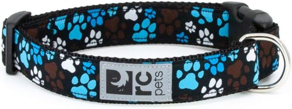 RC Pets 1 Inch Adjustable Dog Clip Collar, Medium, Pitter Patter Chocolate