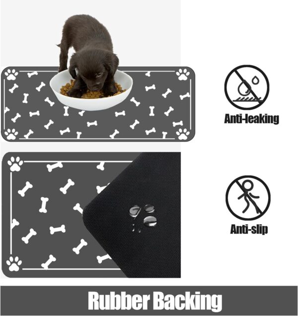 Large Pet Feeding Mat, Absorbent Dog Food Mat, Dog Mat for Food and Water, No Stains Quick Dry Dog Water Dispenser Mat, Dog Accessories, Pet Supplies Mat, Dog Bowl Mat for Messy Drinkers - Image 4