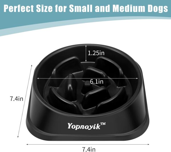 Slow Feeder Dog Bowls 2PCS, Anti-Slip Maze Puzzle Dog Feeding Bowls, Anti-Chocking and Interactive Dog Food Bowls, Bloat Stop Dog Bowls for Small and Medium Dogs and Cats (Black and Navy Blue) - Image 2