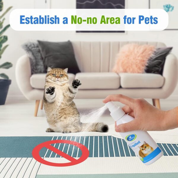 Cat Deterrent Spray Indoor, Cat Repellent Indoor for Cat and Kitten, Cat Scratch Deterrent Training Aid for Furniture, Sofas, Rugs, Curtain, Cat Deterrent Indoor and Outdoor, Protecting Furniture - Image 3