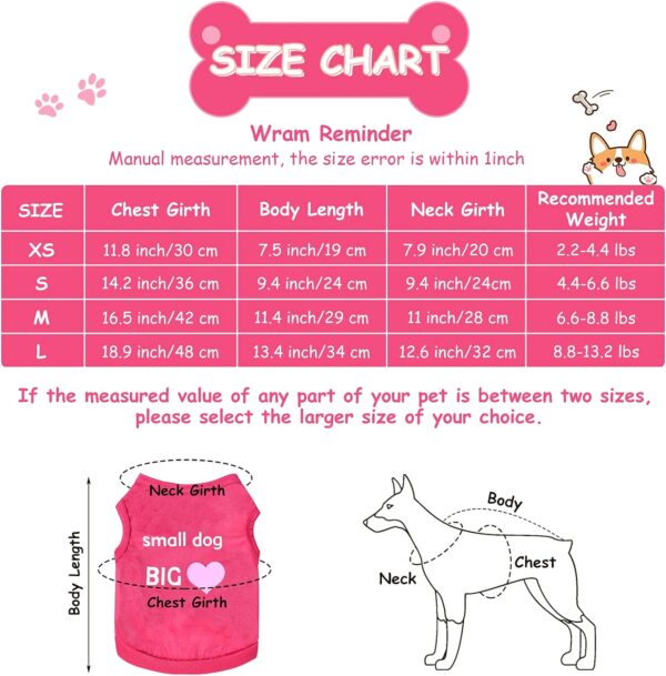 6 Pieces Dog Shirt Puppy Sweatshirt Pet Sleeveless Vest Girl Dog Clothes Doggy Female Apparel for Small to Medium Dogs Puppy Cat (Cute Patterns,XS Size) - Image 2