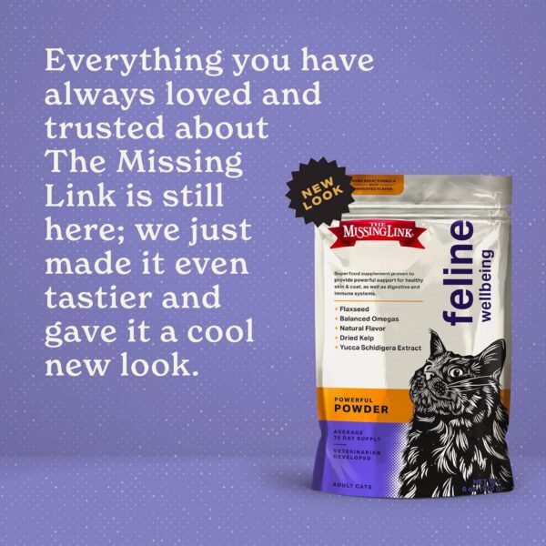 The Missing Link Feline Superfood Supplement Powder 6oz Bag, Veterinarian Formulated, Balanced Omega 3 & 6 for Healthy Skin & Coat, Digestion, Immunity & Overall Cat Health - Image 5