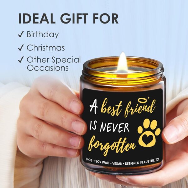 Pet Memorial Candle, Pet Memorial Gifts for Dogs, Loss of Dog Sympathy Gift, Bereavement Gifts for Loss of Pet, Gift-Ready Candle - Image 4