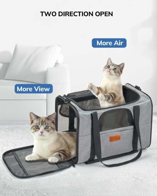 Morpilot Cat and Dog Carrier with Detachable Wheels - Airline Approved Rolling Carrier for Small Pets and Cats - Foldable Pet Travel Bag - Image 3