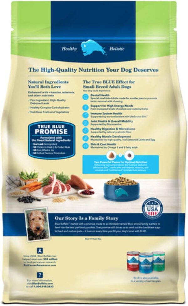 Blue Buffalo Life Protection Formula Adult Small Breed Dry Dog Food, Supports High Energy Needs, Made with Natural Ingredients, Lamb & Brown Rice Recipe, 5-lb. Bag - Image 2