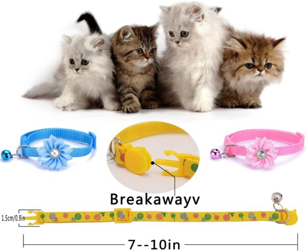 16 PCS Cute Cat Collars Breakaway with Bell for Boy Cats and Girl Cats Gifts - Image 6