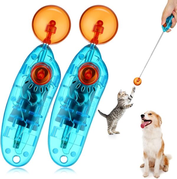 2 Pcs Cat Training Clicker Kit Dog Training Clickers Pet Training Clicker with Retractable Target Stick Positive Behavior Reinforcer for Cats Pets Puppy Dog Puppy Essentials Dog Cat Whistle