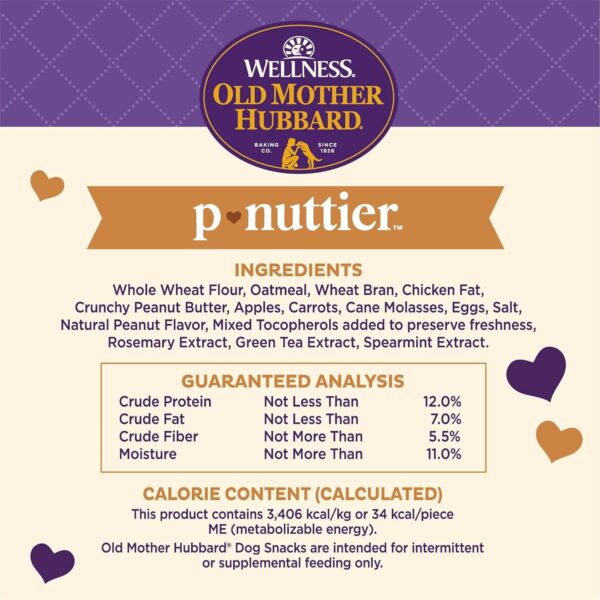 Wellness Old Mother Hubbard Classic P-Nuttier Natural Dog Treats, Crunchy Oven-Baked Biscuits, Ideal for Training, Small Size, 20 ounce bag - Image 6