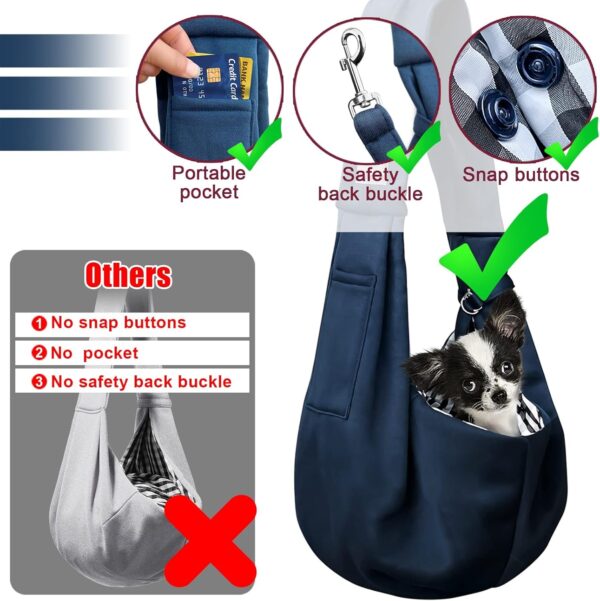 Dog Carrier Sling - Stylish and Convenient - Comfortable Dog Purse for Traveling - Secure Bag for On-The-Go Pet Parents - Perfect for Small Dogs - Fashionable and Functional - stay Hands-Free - Image 2