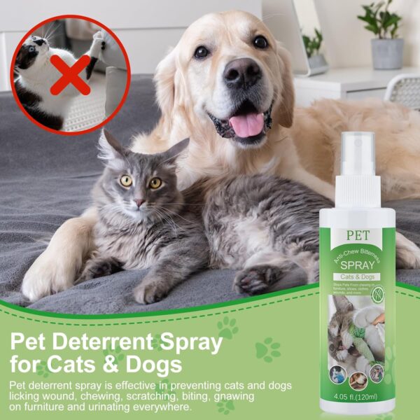 Cat Deterrent Spray. Cat Repellent Indoor for Cat and Kitten. No Scratch Spray for Cats. Effective Cat Scratch Deterrent Training Aid for Furniture, Curtains, Sofas, Plants, Indoor & Outdoor. 120ML - Image 2