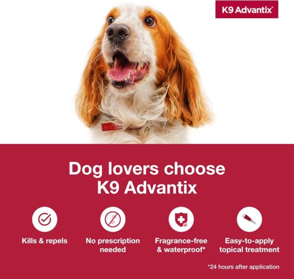 K9 Advantix Flea, Tick & Mosquito Prevention for Dogs 4-10 lbs. | Flea Drops for Small Dogs | Apply Monthly | 2 Treatments - Image 4