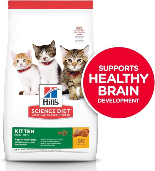 Hill's Science Diet Kitten, Kitten Premium Nutrition, Dry Cat Food, Chicken Recipe, 7 lb Bag - Image 10