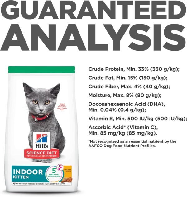 Hill's Science Diet Indoor, Kitten, Easy Litter Box Cleanup, Dry Cat Food, Chicken Recipe, 7 lb Bag - Image 9