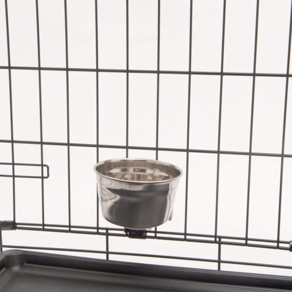 Lixit Quick Lock Stainless Steel Cage Bowl for Dogs, Silver, 10 ounce (0711) - Image 5