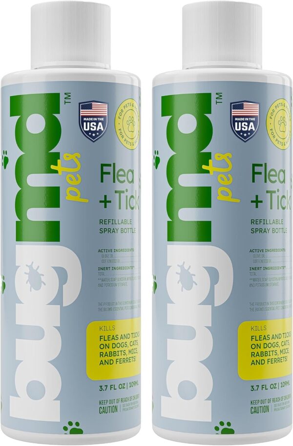 BugMD Flea and Tick Spray (2 Pack) - Flea and Tick Formula for Dogs, Flea and Tick Spray for Dogs, Flea Spray for Home, Flea and Tick Killer, Dog Flea and Tick Control