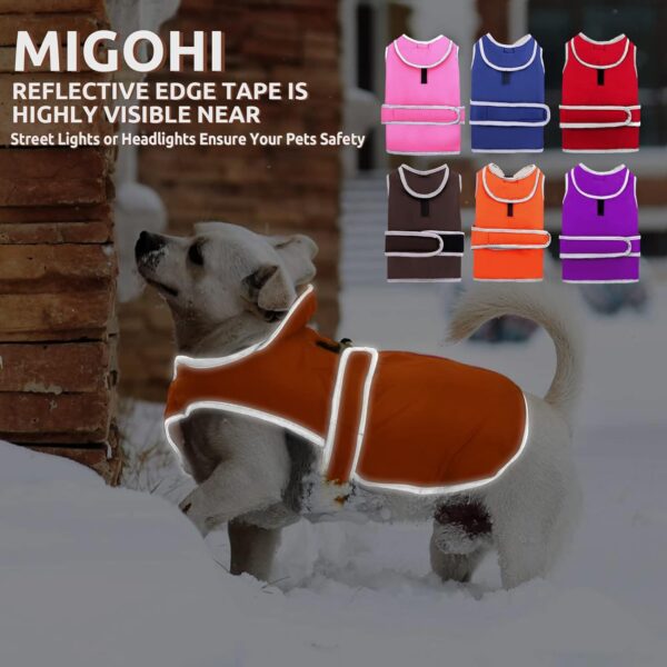 MIGOHI Reflective Dog Coat, Cold Weather Warm Dog Jacket, Waterproof Windproof Dog Winter Coat, Reversible Stormguard Dog Snow Jacket Snowsuit Fleece Lined Dog Vest for Small Medium Large Dogs - Image 5