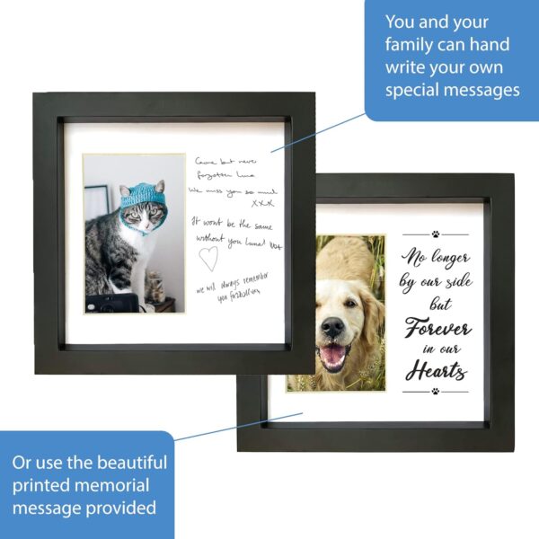 Dog Memorial Picture Frame with 5 Display Options- Dog Collar Memorial Frame Gift - Cat or Dog Pet Loss Gift for a Grieving Friend - Pet Remembrance Gift and Sympathy Photo Keepsake - Image 7