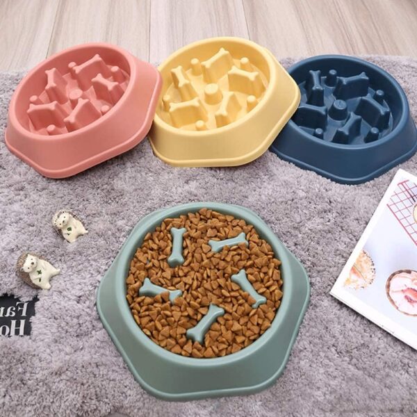 CAISHOW Slow Feeder Dog Bowl Anti Gulping Healthy Eating Interactive Bloat Stop Fun Alternative Non Slip Dog Slow Food Feeding Pet Bowl Slow Eating Healthy Design for Small Medium Size Dogs - Image 8