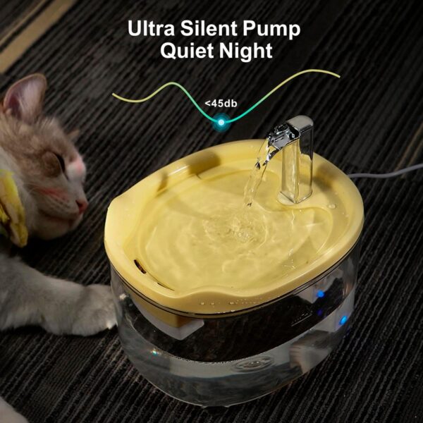 Cat Water Fountain, Premium 50oz Pet Fountain for Cats Dogs Kitten, Automatic Pet Water Dispenser with Silent Pump, Water Level Visibility - Image 4