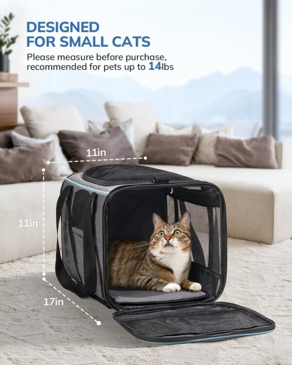 Morpilot Cat and Dog Carrier with Detachable Wheels - Airline Approved Rolling Carrier for Small Pets and Cats - Foldable Pet Travel Bag - Image 6