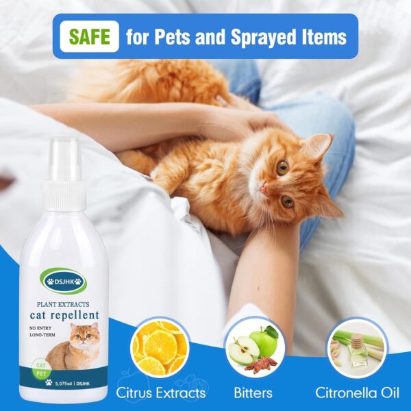 Cat Deterrent Spray Indoor, Cat Repellent Indoor for Cat and Kitten, Cat Scratch Deterrent Training Aid for Furniture, Sofas, Rugs, Curtain, Cat Deterrent Indoor and Outdoor, Protecting Furniture - Image 4