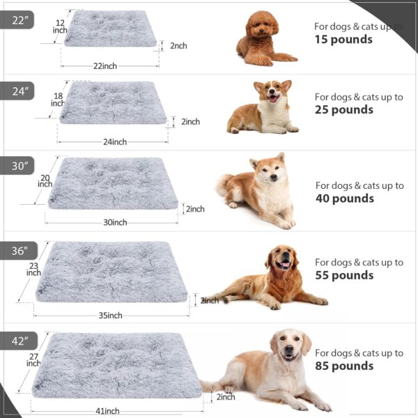 Vonabem Dog Bed Crate Pad, Washable Beds for Large Medium Small Dogs Breeds, Deluxe Plush Anti-Slip Pet Beds Mats, Fulffy Kennel Pad 36 inch 35 * 23 inch - Image 4