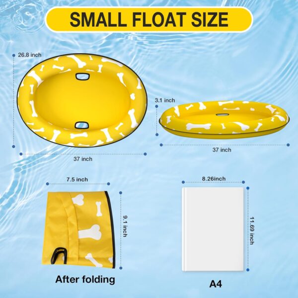 Pet Soft Dog Float Raft - Inflatable Dog Swimming Float for Summer (Small, Yellow Bones) - Image 5