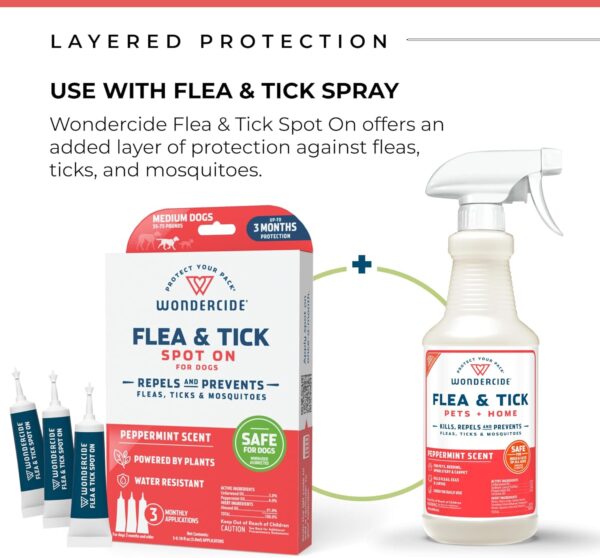 Wondercide - Flea & Tick Dog Spot On - Flea, Tick, and Mosquito Repellent, Prevention for Dogs with Natural Essential Oils - Up to 3 Months Protection - Medium 3 Tubes of 0.10 oz - Image 5