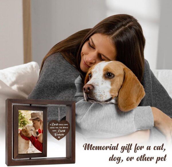 Craftique Pet Memorial Gifts for Dogs Cats- Picture Frame with Touching Words- Dog Cat Memorial Gifts for Loss of Dog Cat, Loss of Dog Sympathy Gift, Dog Cat Bereavement Condolence Gift, 4”x6” Photo - Image 4