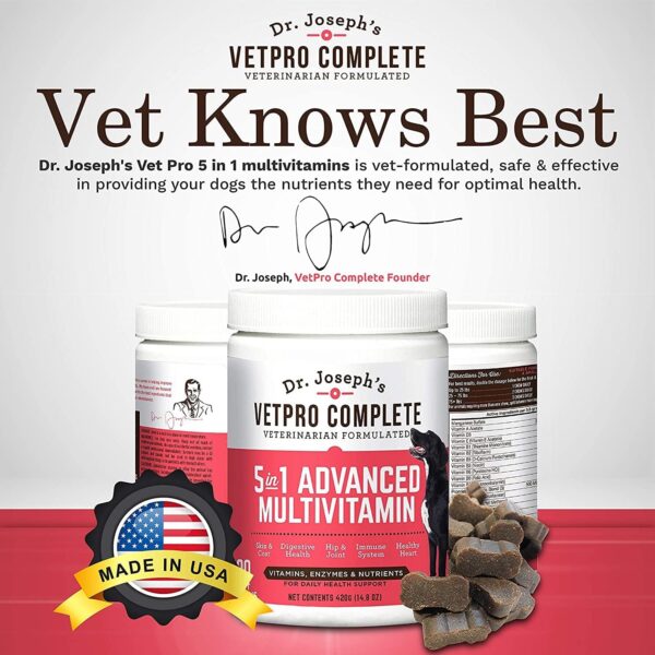 VetPro Dog Vitamins and Supplement Soft Chews with Probiotics, 120 Count, 5 in 1 Chewable Multivitamin for Puppy to Senior with Glucosamine for Hip and Joint Health, Immune System and Allergy Support - Image 3