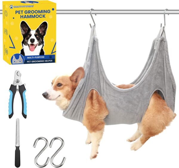 Dog Grooming Hammock,Dog Grooming Supplies,Dog Hammock,Dog Grooming Harness,Pet Grooming Hammock,Grooming Table,Dog Nail Clipper,Dogs Cats Grooming,Claw Care (M)