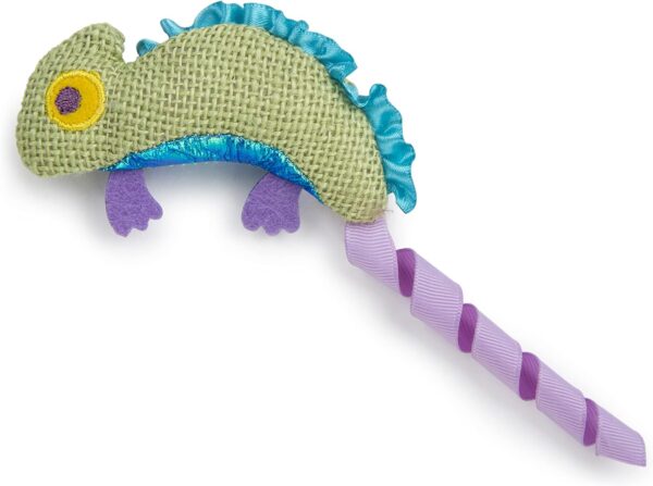 Petlinks HappyNip Crinkle Chameleon Cat Toy, Contains Silvervine & Catnip - Green, One Size