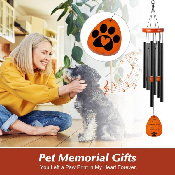 Dog Memorial Wind Chime, Loss of Dog Sympathy Gift, Pet Memorial Gifts for Dogs,Remembrance Gift, in Memory of Dog/Cat - Image 4