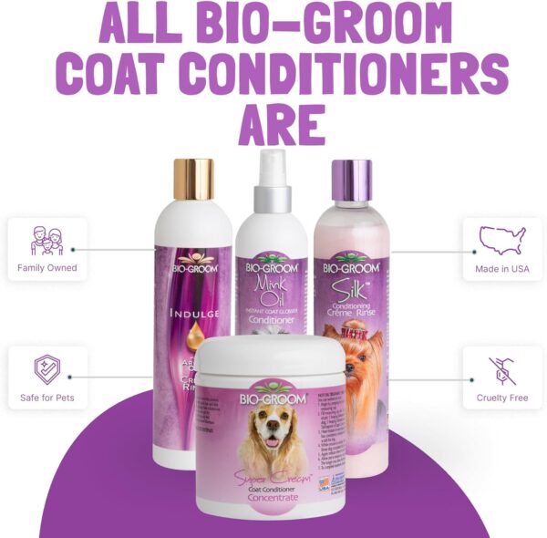 Bio-Groom Super White Shampoo and Silk Creme Rinse Conditioner - Dog Bathing Supplies, Puppy Shampoo, Puppy Conditioner, Cat & Dog Grooming Supplies for Sensitive Skin - 12 Fl Oz Each, 1-Pack - Image 3