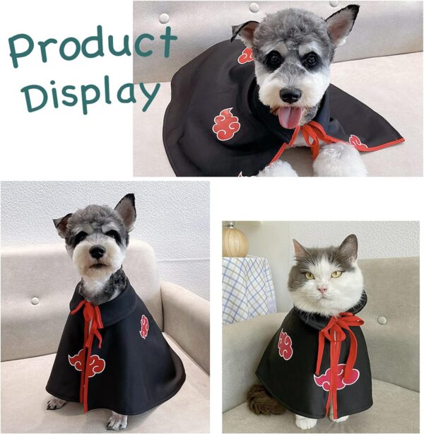 Cat Cloak Costume，Halloween Pet Clothes,Pet Cloak Cosplay Party for Small Dogs Cats Clothing (Small, Black) - Image 6