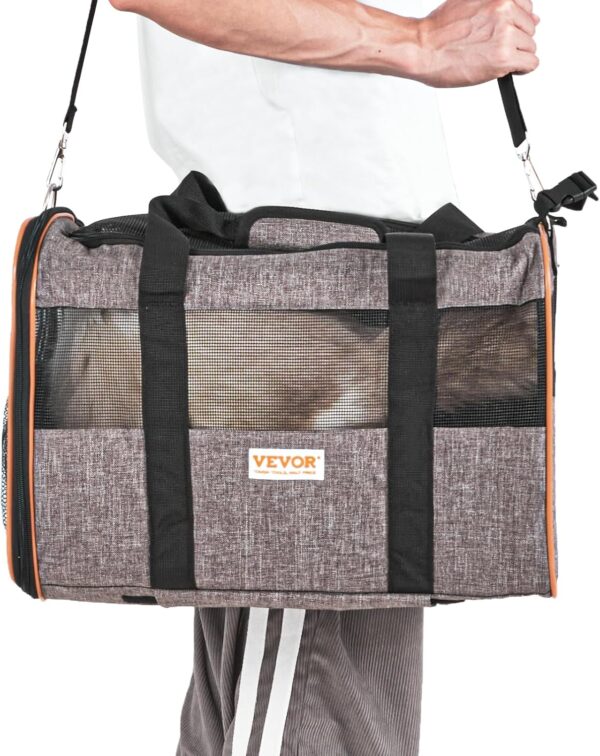 VEVOR Airline Approved Soft Rolling Pet Carrier with Telescope Handle and Upgraded Wheels - Holds up to 22 LBS - Image 9