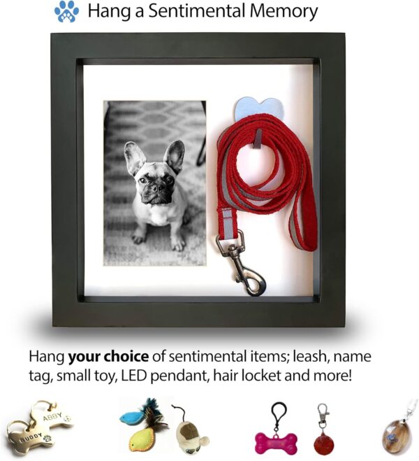 Dog Memorial Picture Frame with 5 Display Options- Dog Collar Memorial Frame Gift - Cat or Dog Pet Loss Gift for a Grieving Friend - Pet Remembrance Gift and Sympathy Photo Keepsake - Image 4