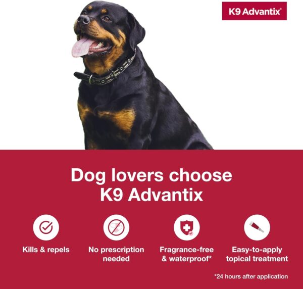 K9 Advantix Flea, Tick & Mosquito Prevention for Dogs 11-20 lbs. | Flea Drops for Medium Dogs | Apply Monthly | 2 Treatments - Image 4