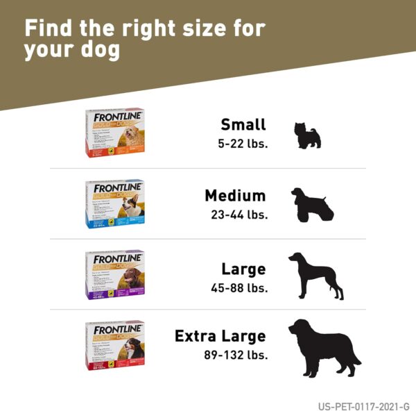 FRONTLINE Gold Flea & Tick Treatment for Large Dogs Up to 45 to 88 lbs., Pack of 3 - Image 6