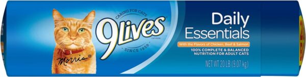 9Lives Daily Essentials Dry Cat Food With Chicken, Beef & Salmon Flavors, 20 lb Bag - Image 4