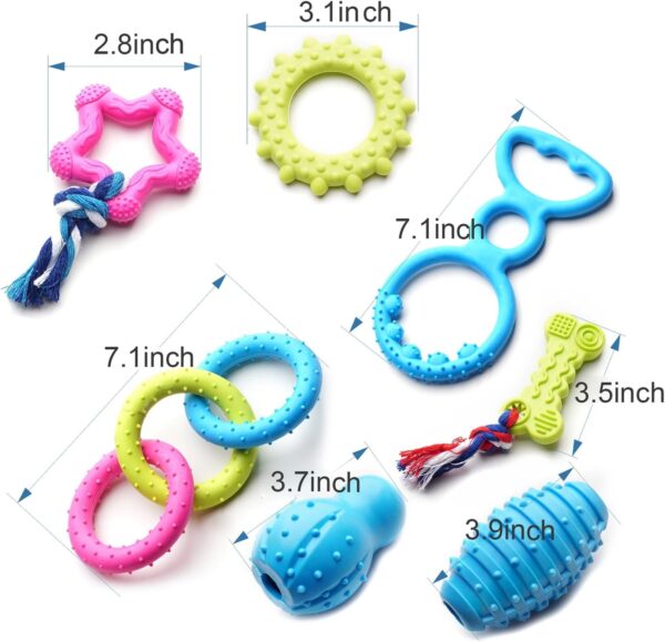 Small Dogs Puppy Chew Toys 17Pack Cute Variety Shape Multi Colors Designs to Bite Anytime Enjoy Teething Toys Training Supplies - Image 3