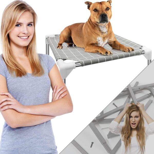 Elevated Pet Bed Dog Cot- Pet Bed for Small Dogs | Raised Dog Bed for Indoor and Outdoor Use for Small Pets - Image 6