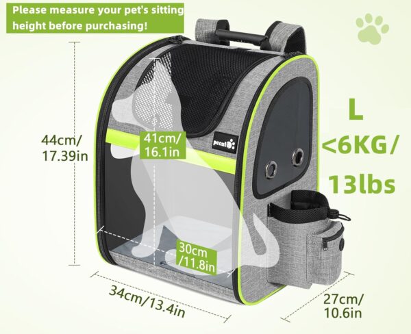 Pecute Pet Carrier Backpack, Cat Backpack Carrier, Expandable with Breathable Mesh for Small Dogs Cats Puppies, Dog Backpack Carrier for Hiking Travel Camping Outdoor - Image 2