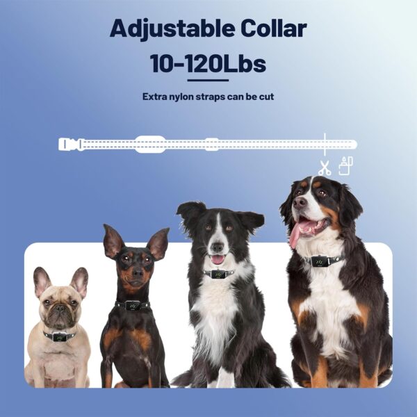 Dog Shock Collar 4500FT-Dog Training Collar with Remote for Small Medium Large Dogs10-120lbs,Waterproof Collars,Electric Dog Collar with Adjustable Beep(1-10),Vibration,Safe Shock Modes - Image 7