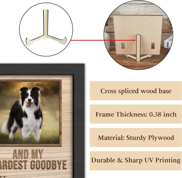 Customized Dog Memorial Gifts for Loss of Dog, Pet Memorial Gifts for Dogs, Personalized Dog Memorial Collar Picture Frame, Cat Loss Sympathy Gifts, Custom Cat Memorial Gifts Plaque - Image 6