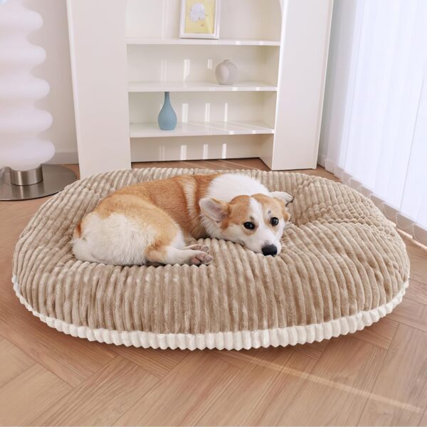 Patas Lague Reversible Orthopedic Dog Bed for Medium Dogs, Memory Foam Supportive Therapy Fillings Deep Sleep Pet Beds with Removable Cover Soft Warm Washable Cat Cuddler Bed Khaki 30''x20'' - Image 2