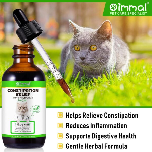 Cat Constipation Relief, Cat Constipation Liquid Drops Supports Cats Laxative Relief - Pet Herbal Supplements for Cats, Cat Laxative Constipation Relief, Chicken Flavour - 2 Fl Oz / 60ml - Image 8