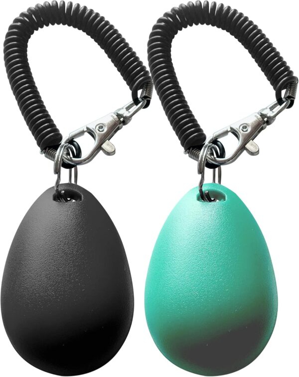 Pet Training Clicker with Wrist Strap - Dog Training Clickers (Black +Bluegreen) - Image 2